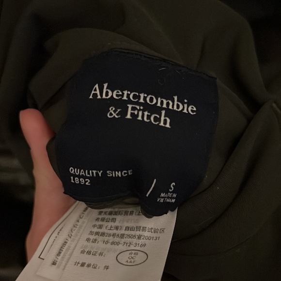 Abercrombie&Fitch Reversible Padded Olive Bomber Size S - Picture 6 of 7